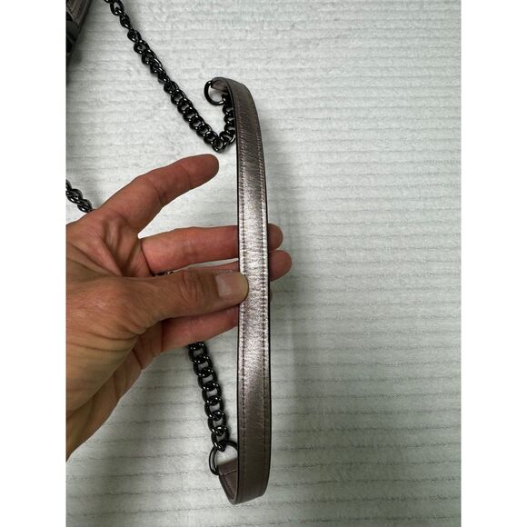 REBECCA MINKOFF Quilted Love Crossbody Bag Pink Metallic Small - Picture 6 of 10